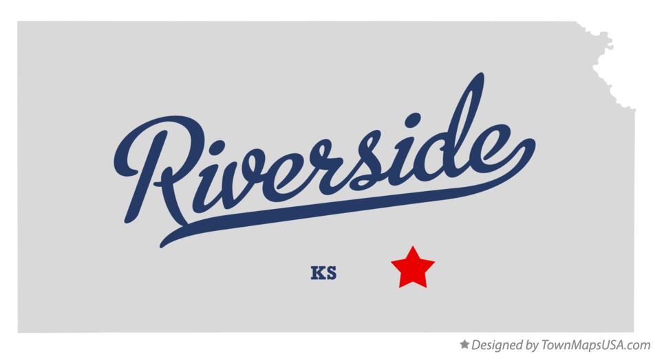 Map of Riverside Kansas KS