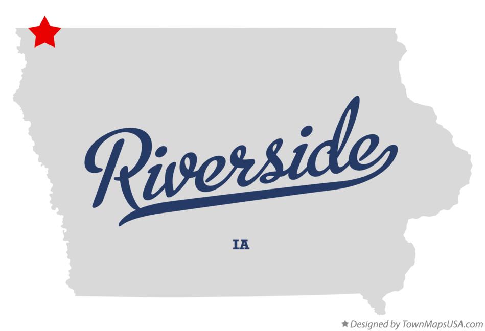 Map of Riverside Iowa IA
