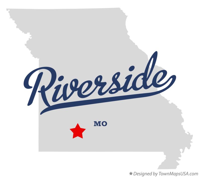 Map of Riverside Missouri MO