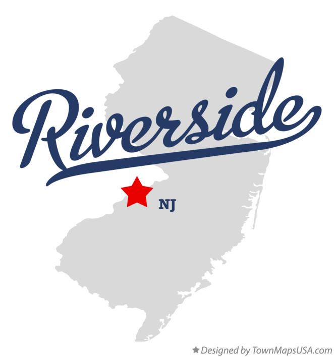 Map of Riverside New Jersey NJ