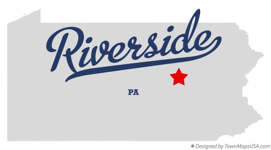 Map of Riverside Pennsylvania PA