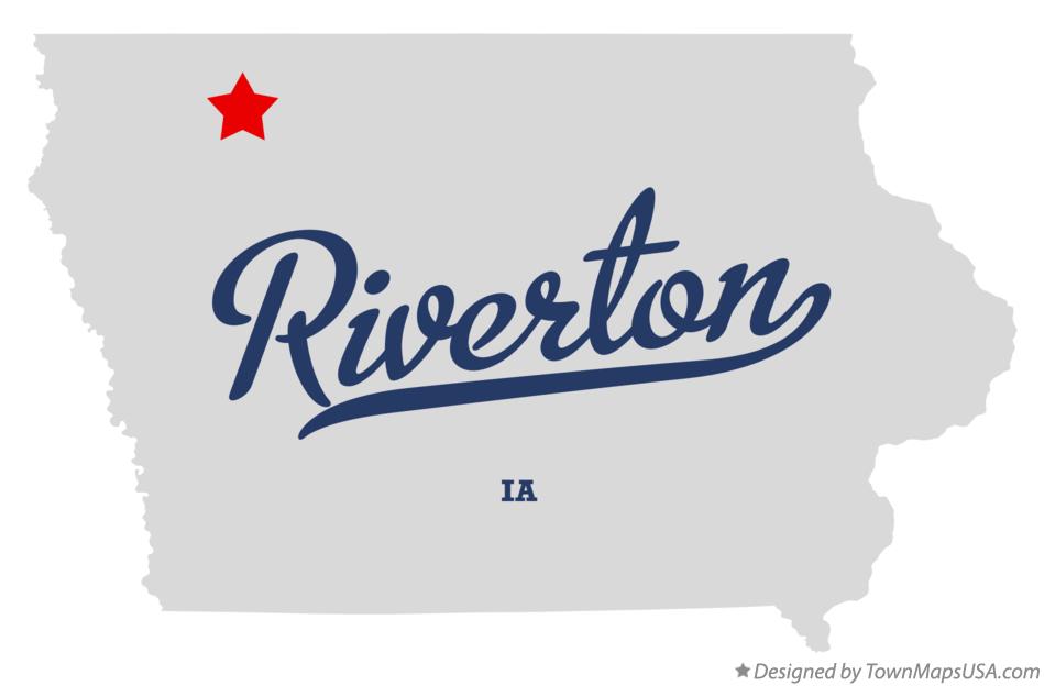 Map of Riverton Iowa IA