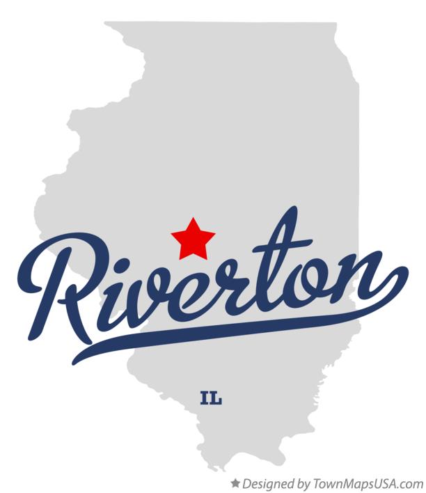 Map of Riverton Illinois IL