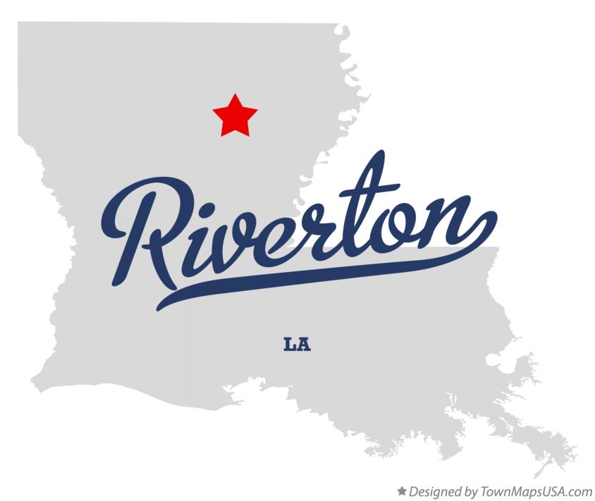 Map of Riverton Louisiana LA