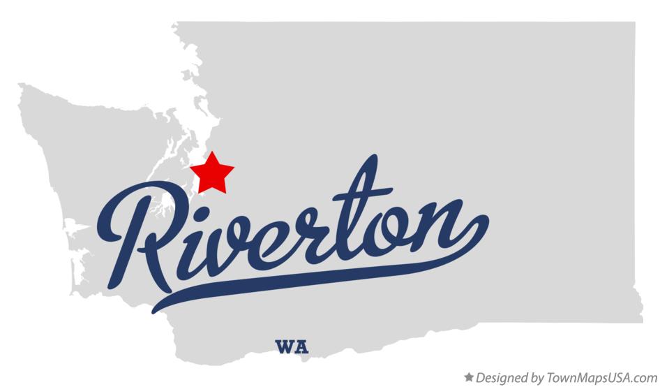 Map of Riverton Washington WA