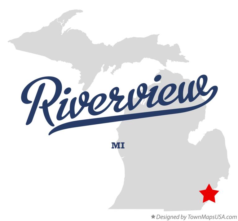 Map of Riverview Michigan MI