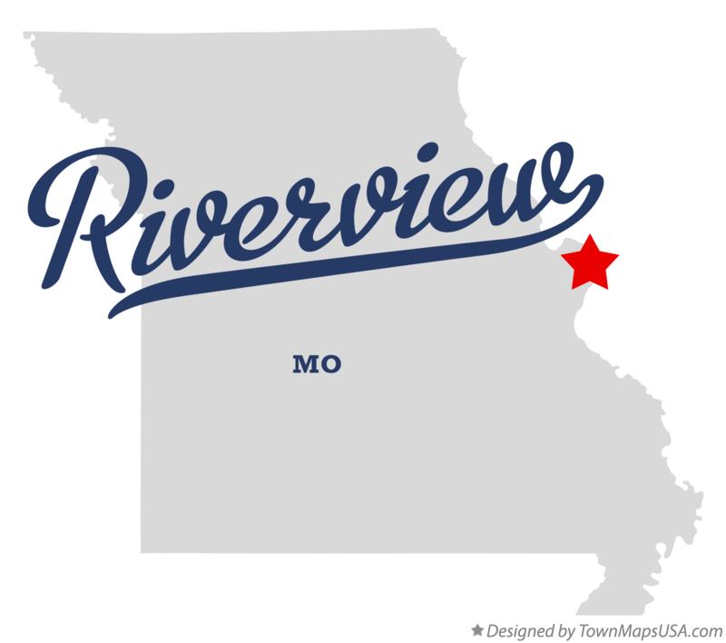 Map of Riverview Missouri MO