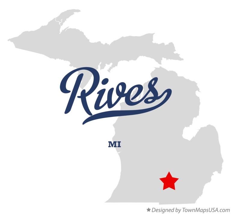 Map of Rives Michigan MI