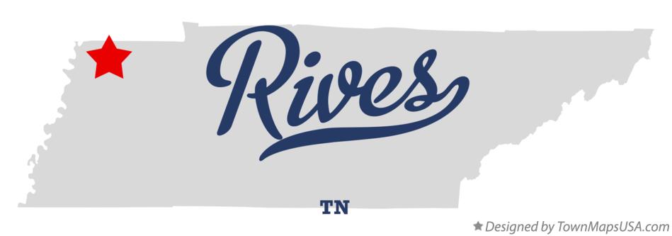 Map of Rives Tennessee TN