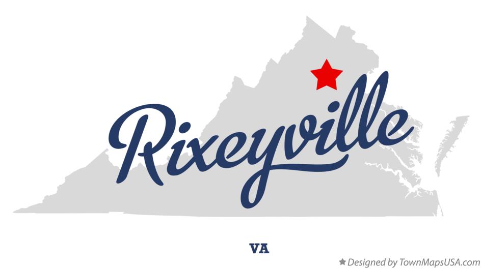 Map of Rixeyville Virginia VA
