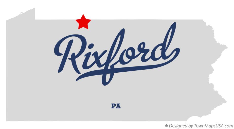 Map of Rixford Pennsylvania PA