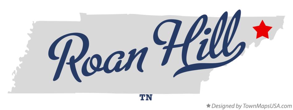Map of Roan Hill Tennessee TN