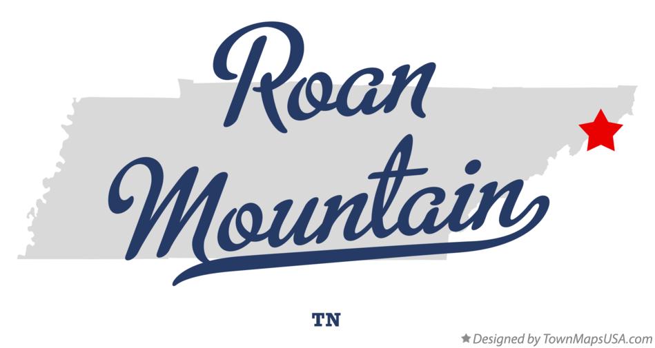 Map of Roan Mountain Tennessee TN