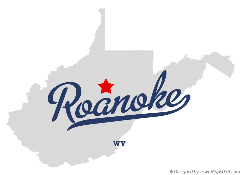 Map of Roanoke West Virginia WV