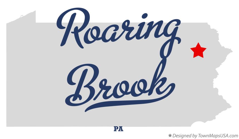 Map of Roaring Brook Pennsylvania PA