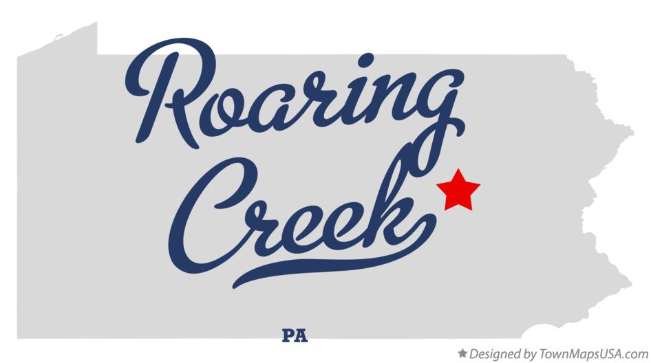 Map of Roaring Creek Pennsylvania PA