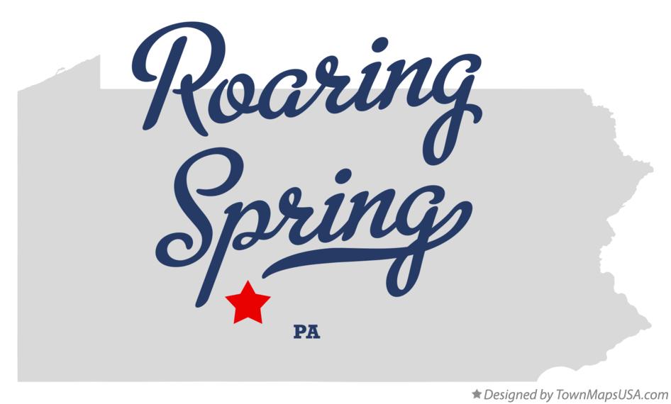 Map of Roaring Spring Pennsylvania PA