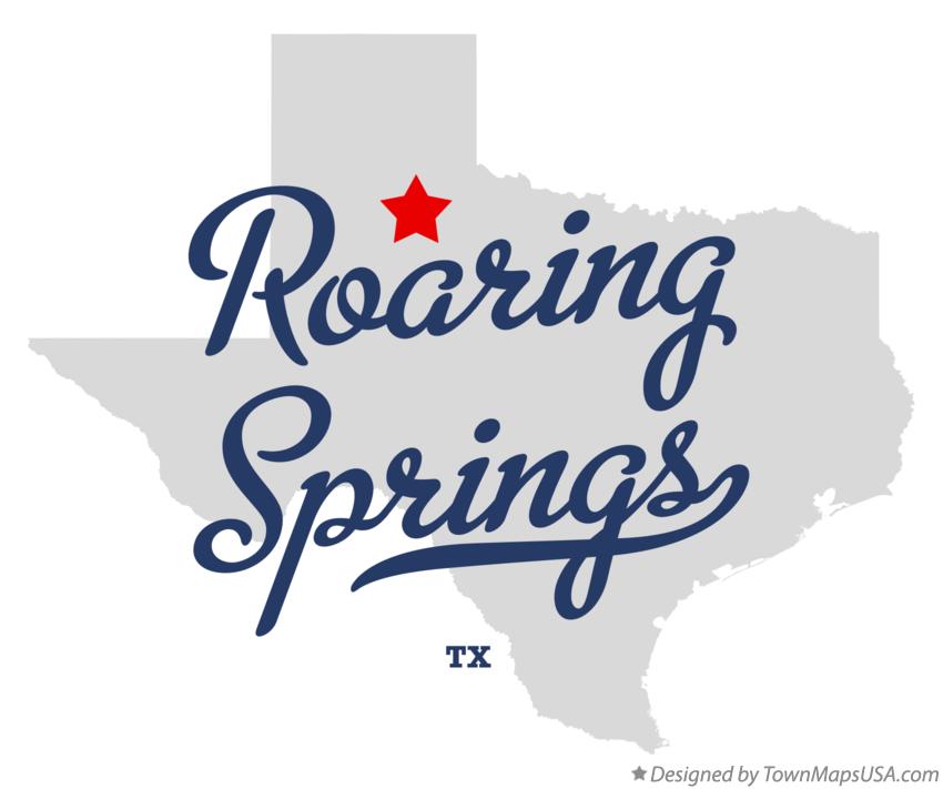 Map of Roaring Springs Texas TX