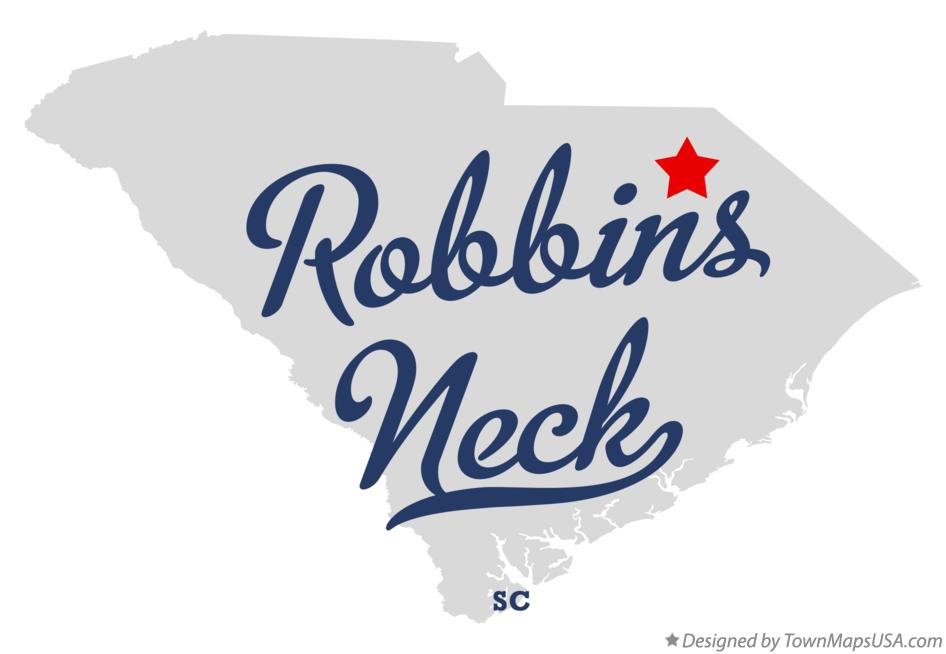 Map of Robbins Neck South Carolina SC