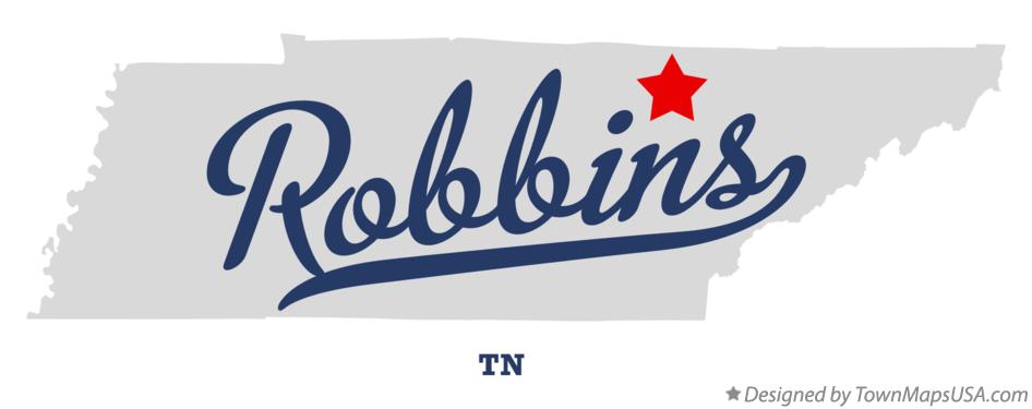 Map of Robbins Tennessee TN