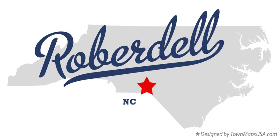 Map of Roberdell North Carolina NC