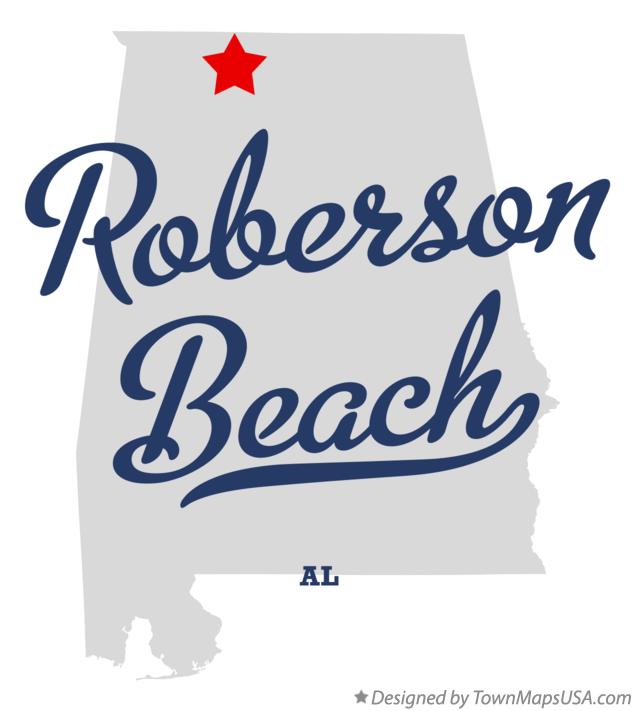 Map of Roberson Beach Alabama AL