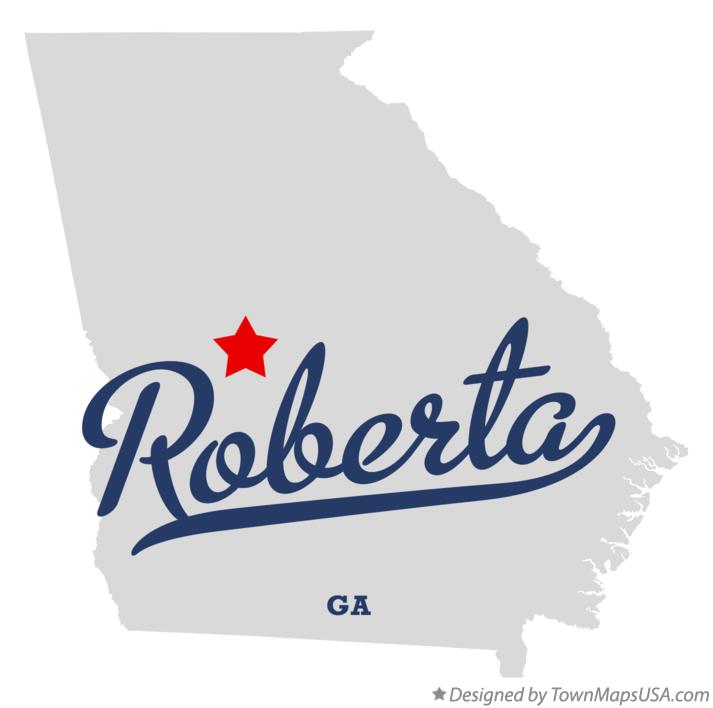 Map of Roberta Georgia GA