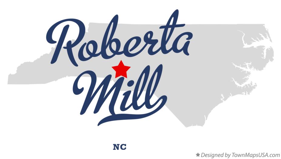 Map of Roberta Mill North Carolina NC