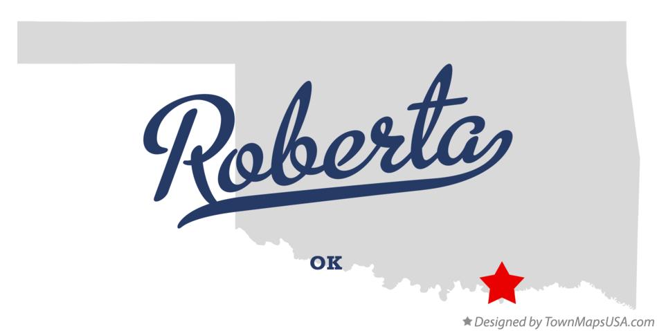 Map of Roberta Oklahoma OK