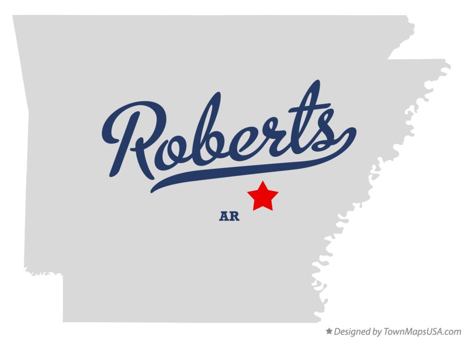Map of Roberts Arkansas AR