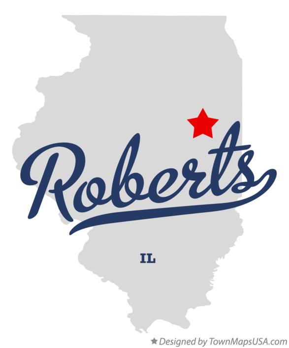 Map of Roberts Illinois IL