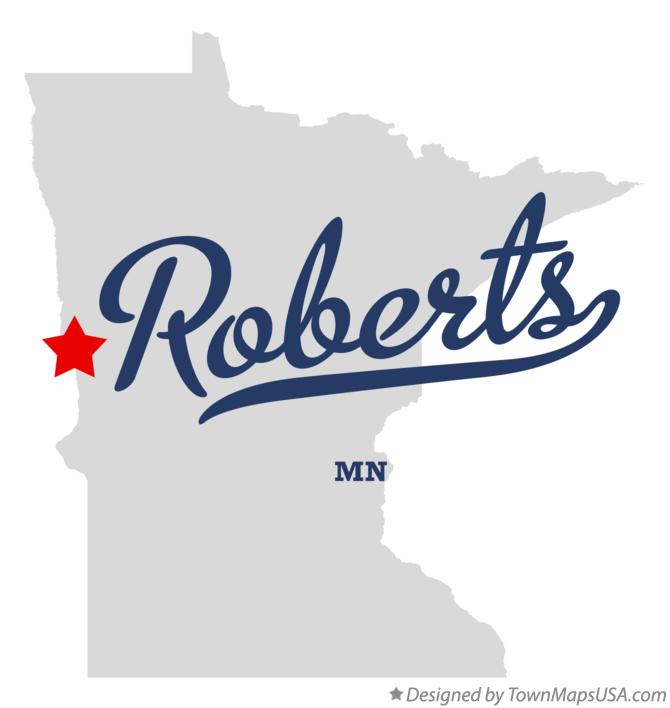 Map of Roberts Minnesota MN