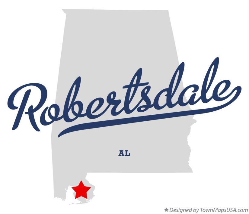 Map of Robertsdale Alabama AL