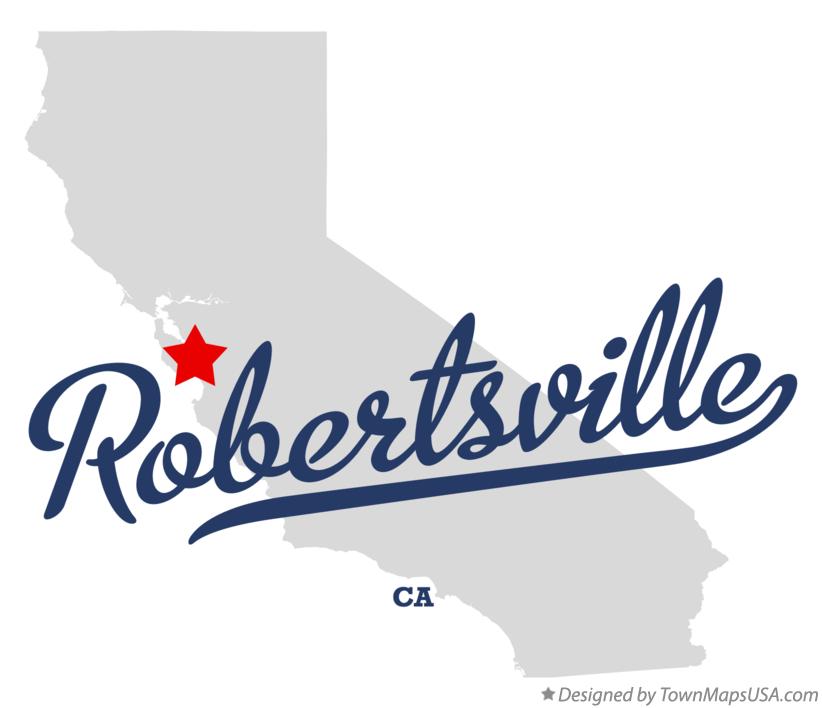 Map of Robertsville California CA