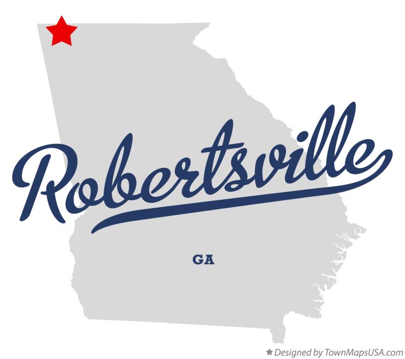 Map of Robertsville Georgia GA