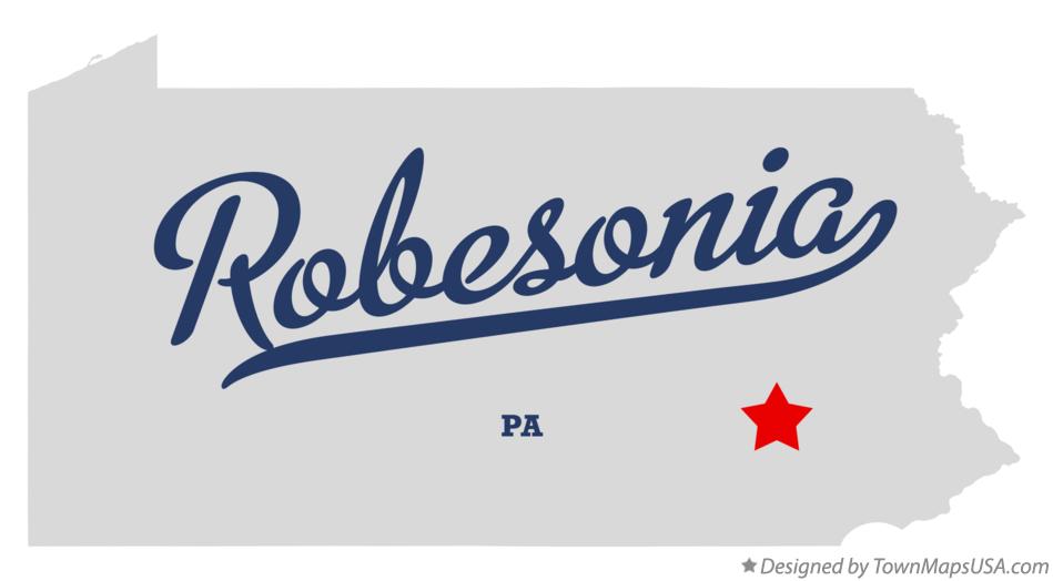 Map of Robesonia Pennsylvania PA