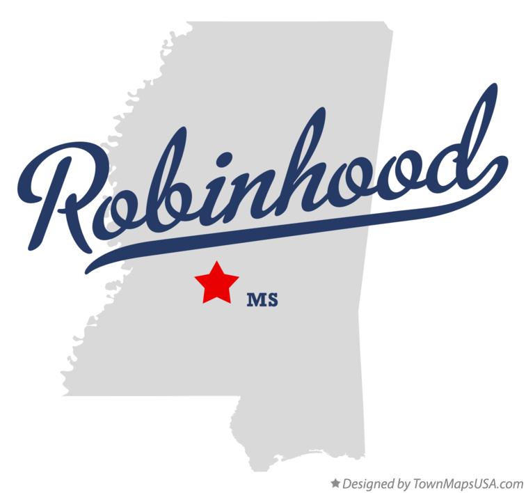 Map of Robinhood Mississippi MS