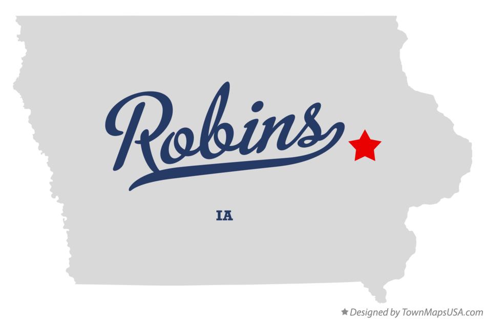 Map of Robins Iowa IA