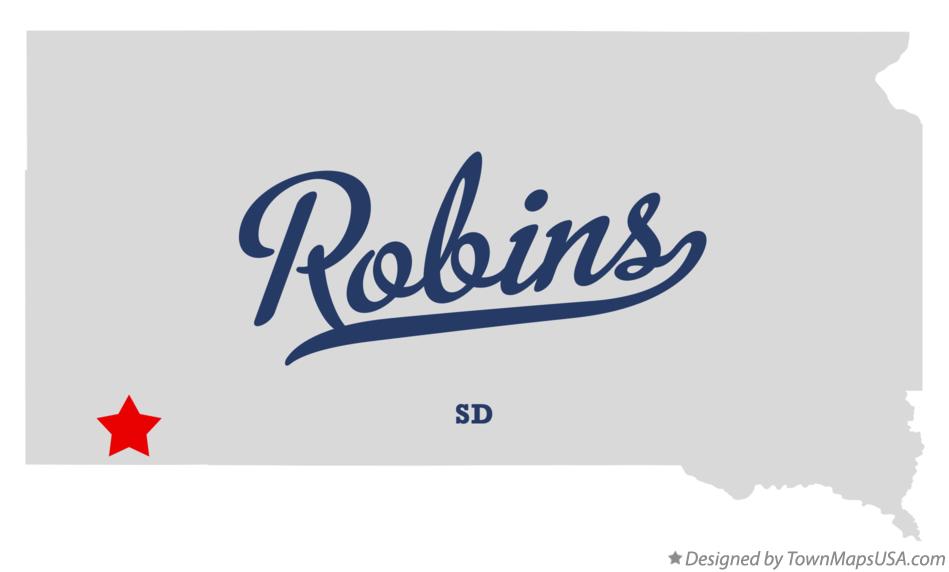Map of Robins South Dakota SD