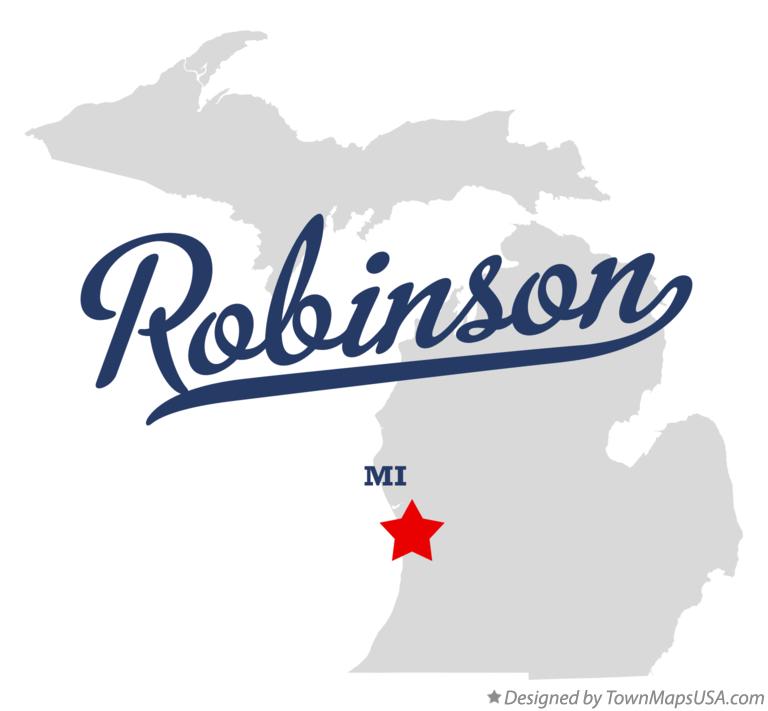 Map of Robinson Michigan MI