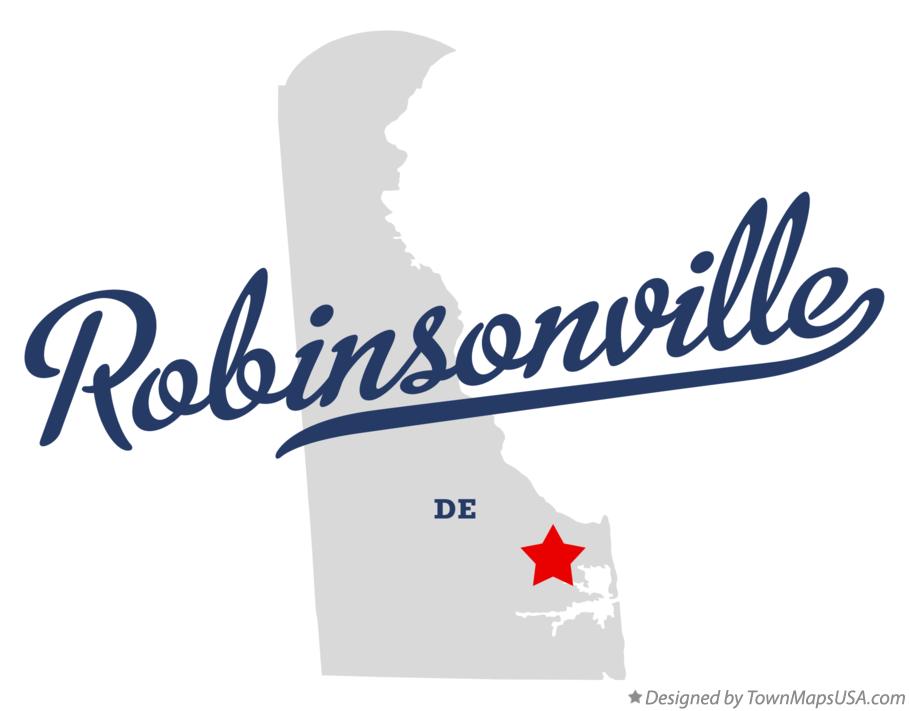 Map of Robinsonville Delaware DE