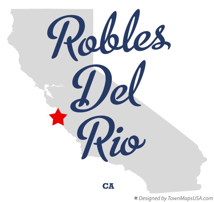 Map of Robles Del Rio California CA