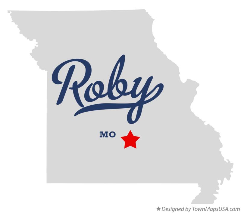 Map of Roby Missouri MO