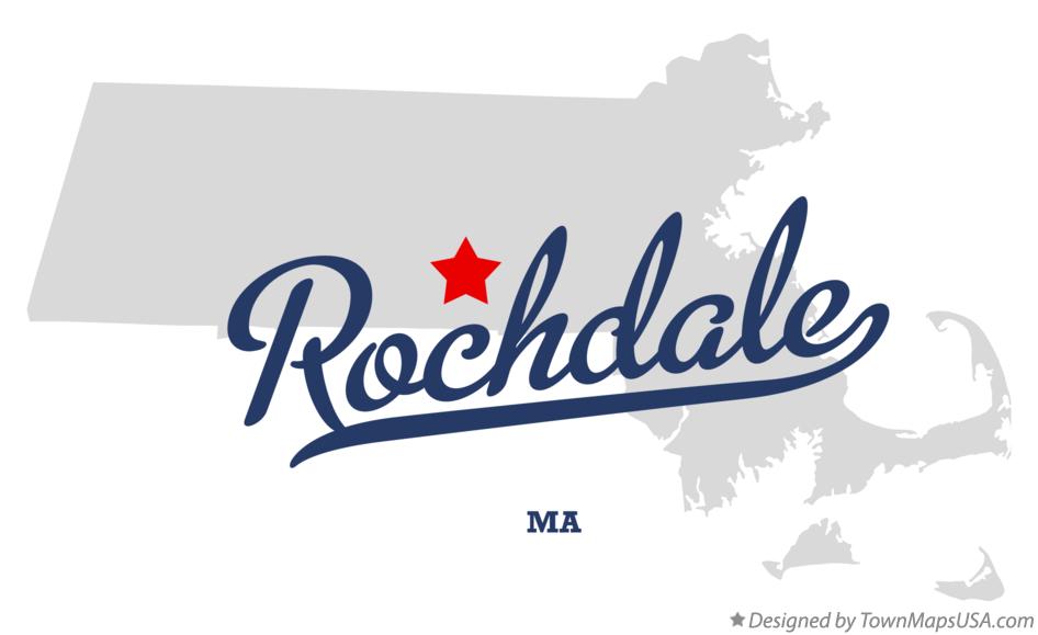 Map of Rochdale Massachusetts MA