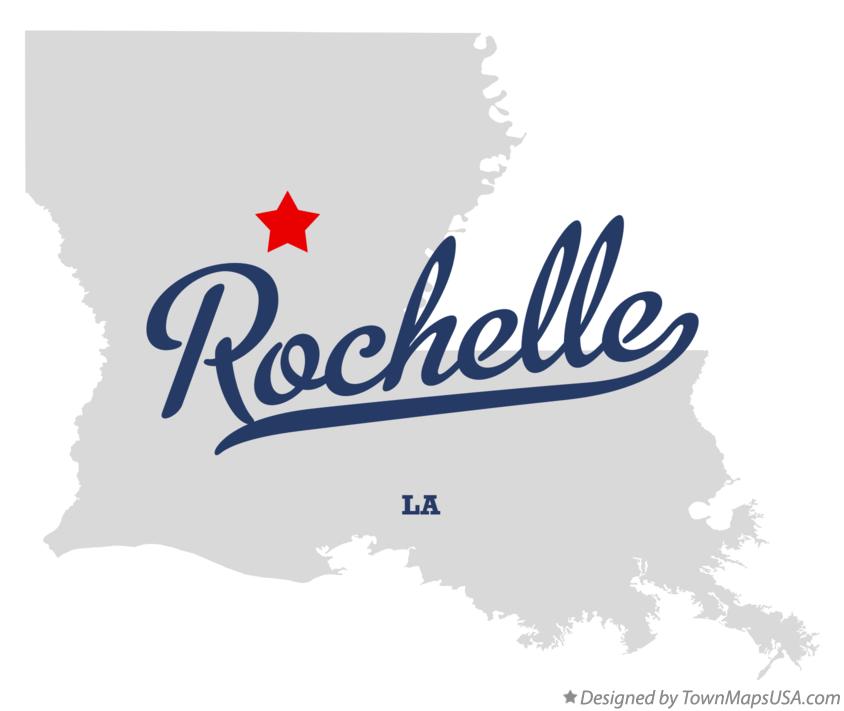 Map of Rochelle Louisiana LA