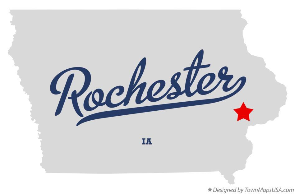Map of Rochester Iowa IA