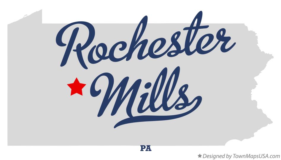 Map of Rochester Mills Pennsylvania PA