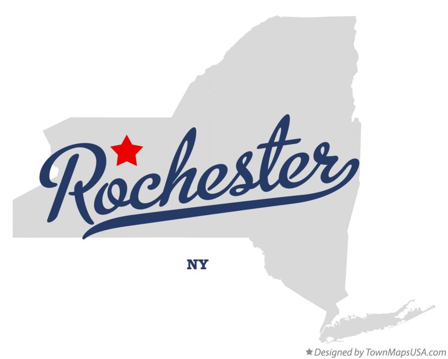 Rochester New York On A Map Map Of Rochester, Monroe County, Ny, New York