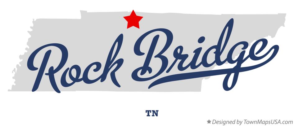 Map of Rock Bridge Tennessee TN