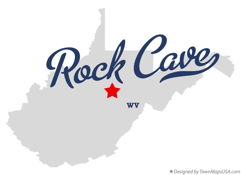 Map of Rock Cave West Virginia WV